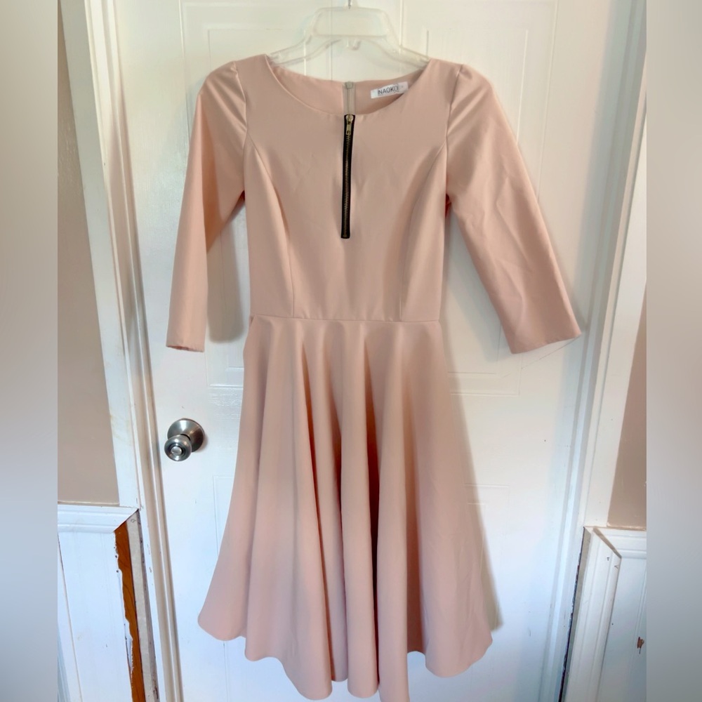Cream midi dress